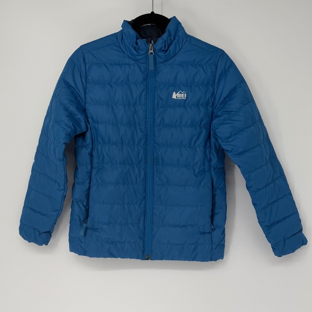 REI Co-op Kids 650 Down Jacket 2.0 Blue Puffer Medium 10-12 192903